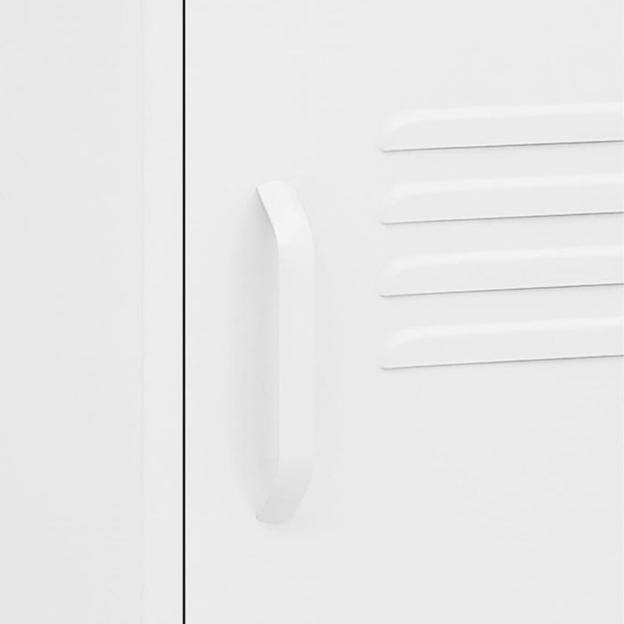 Comodino-Tavolino da notte Bianco 35x35x51 cm in Acciaio 505320