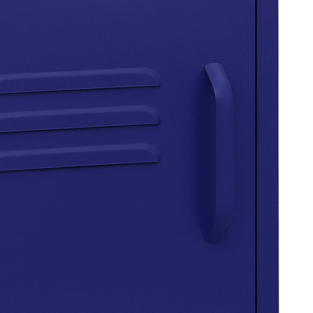 Comodino Blu Marino 35x35x51 cm in Acciaio 336217