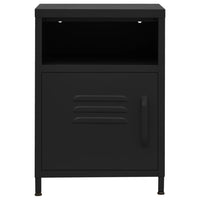 Comodino Nero 35x35x51 cm in Acciaio 336223