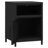 Comodino Nero 35x35x51 cm in Acciaio 336223