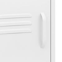 Comodino-Tavolino da notte Bianco 35x35x51 cm in Acciaio 297578