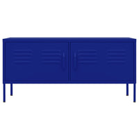 Mobile TV-Credenza TV-Console TV Blu Marino 105x35x50 cm in Acciaio
