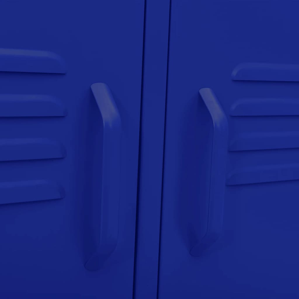 Mobile TV-Credenza TV-Console TV Blu Marino 105x35x50 cm in Acciaio