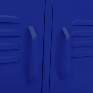 Mobile TV-Credenza TV-Console TV Blu Marino 105x35x50 cm in Acciaio