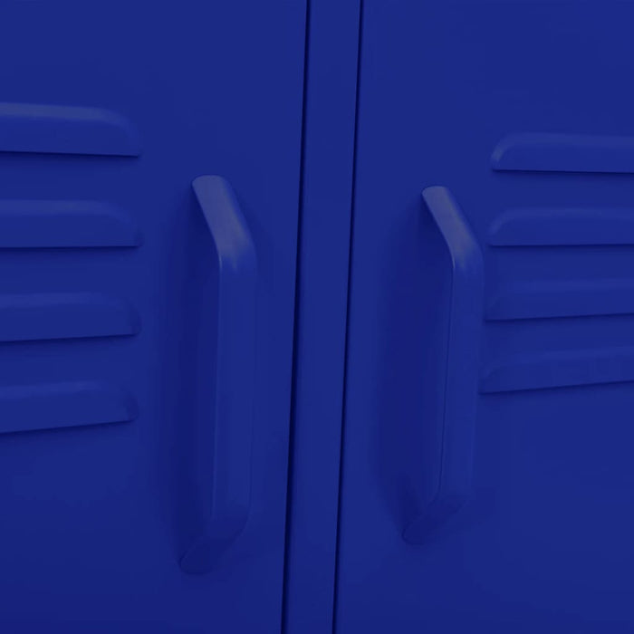 Mobile TV-Credenza TV-Console TV Blu Marino 105x35x50 cm in Acciaio