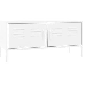 Mobile TV-Credenza TV-Console TV Bianco 105x35x50 cm in Acciaio