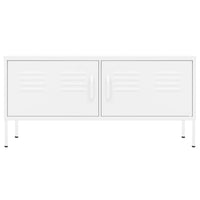 Mobile TV-Credenza TV-Console TV Bianco 105x35x50 cm in Acciaio