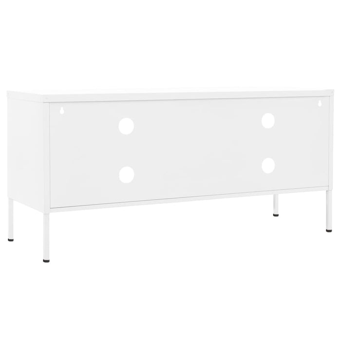 Mobile TV-Credenza TV-Console TV Bianco 105x35x50 cm in Acciaio
