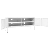 Mobile TV-Credenza TV-Console TV Bianco 105x35x50 cm in Acciaio