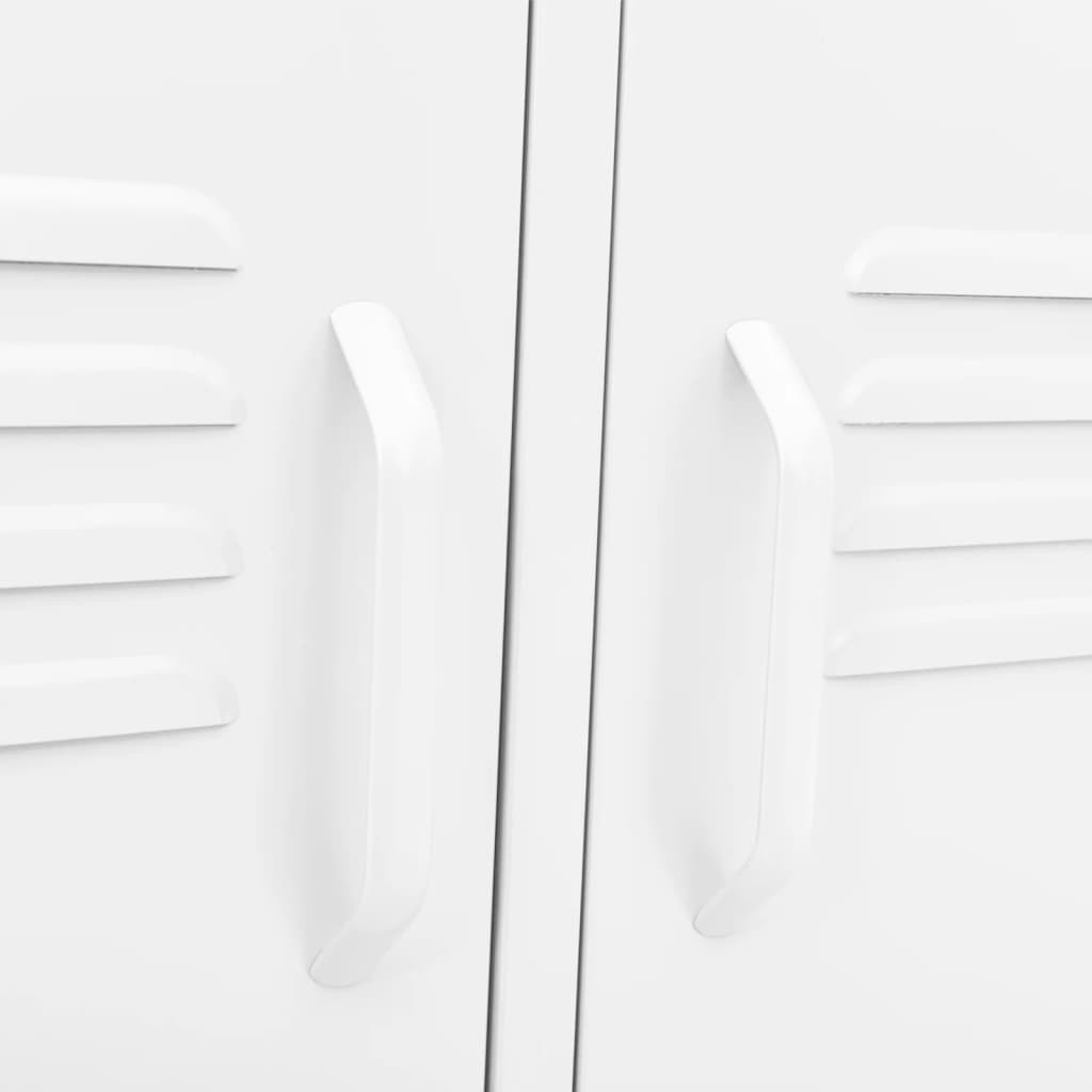 Mobile TV-Credenza TV-Console TV Bianco 105x35x50 cm in Acciaio