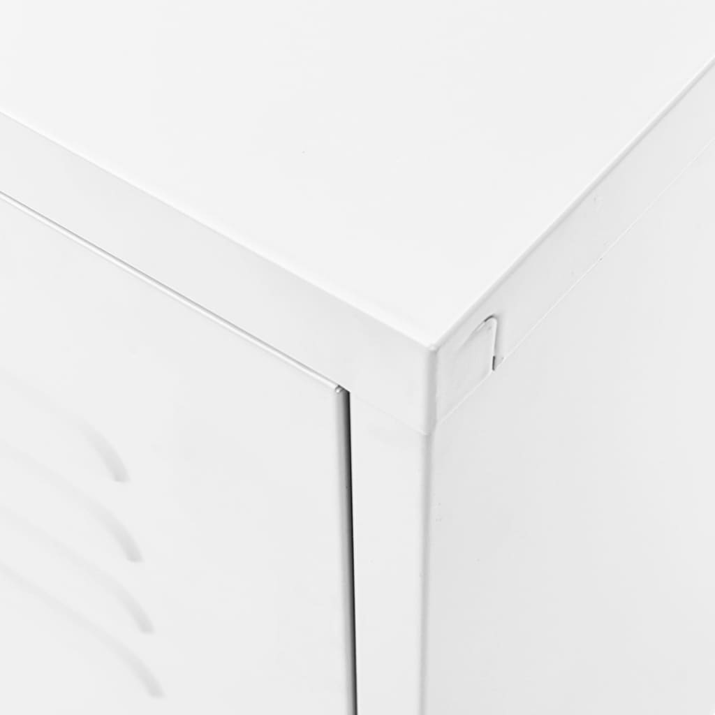 Mobile TV-Credenza TV-Console TV Bianco 105x35x50 cm in Acciaio