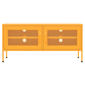Mobile TV-Credenza TV-Console TV Giallo Senape 105x35x50 cm in Acciaio 683957