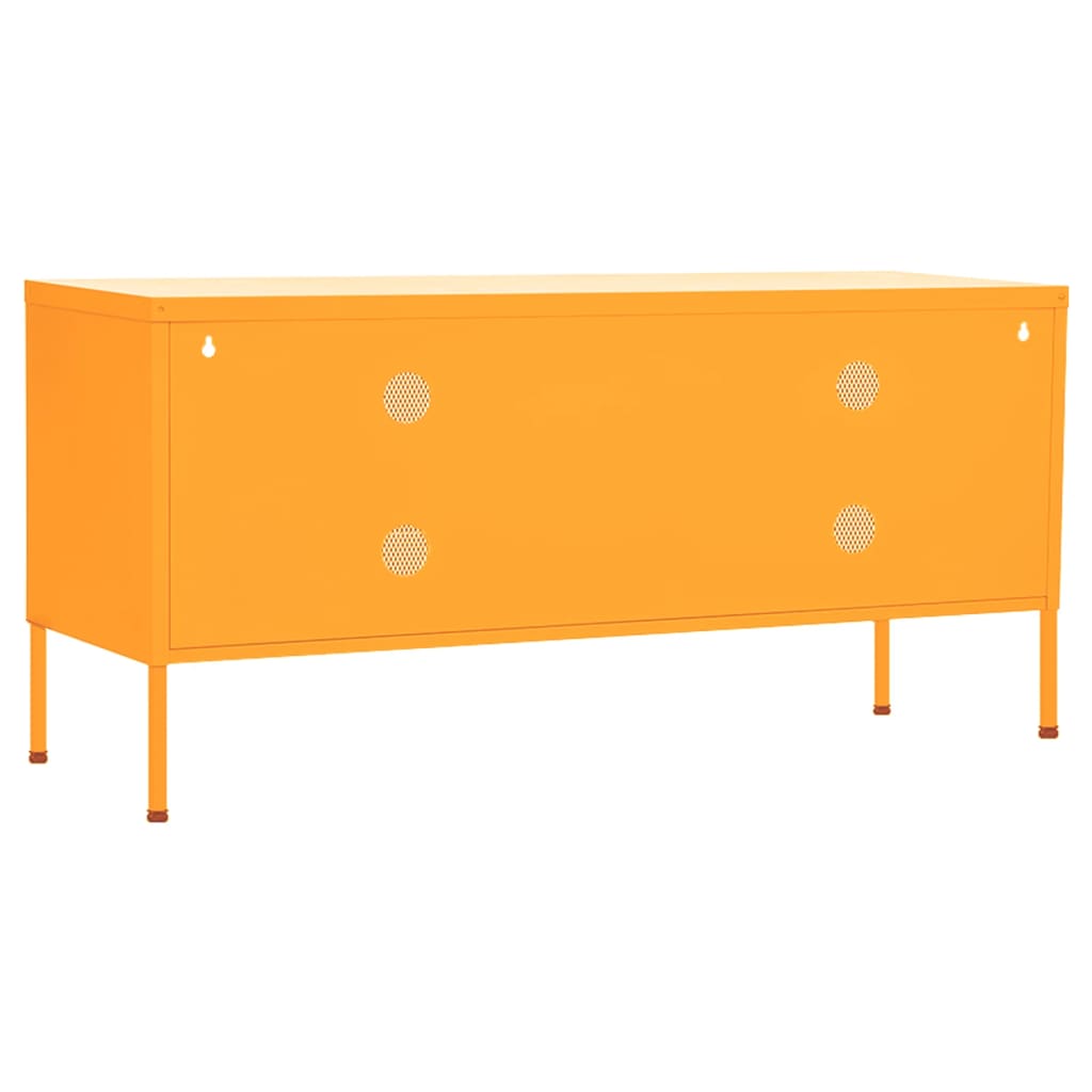 Mobile TV-Credenza TV-Console TV Giallo Senape 105x35x50 cm in Acciaio 683957