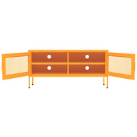Mobile TV-Credenza TV-Console TV Giallo Senape 105x35x50 cm in Acciaio 683957