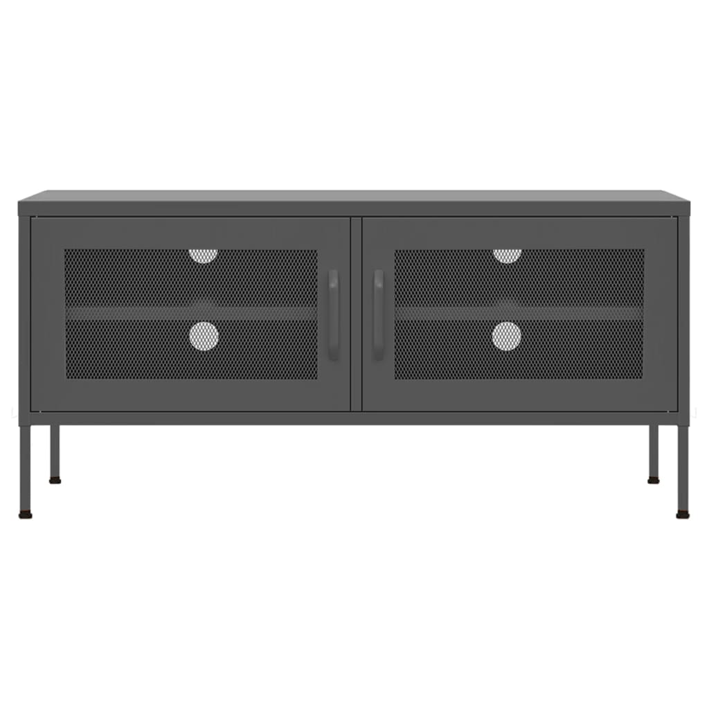 Mobile TV-Credenza TV-Console TV Antracite 105x35x50 cm in Acciaio 860715
