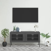 Mobile TV-Credenza TV-Console TV Antracite 105x35x50 cm in Acciaio 860715