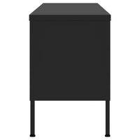 Mobile TV Nero 105x35x50 cm in Acciaio