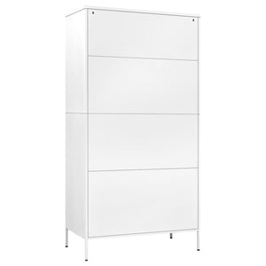 Armadio Bianco 90x50x180 cm in Acciaio 336251