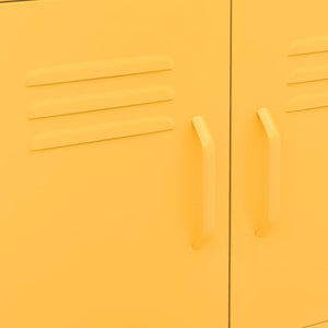 Armadietto Giallo Senape 60x35x56 cm in Acciaio 336263