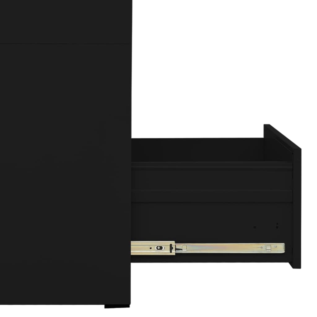 Schedario Nero 46x62x102,5 cm in Acciaio cod mxl 73232