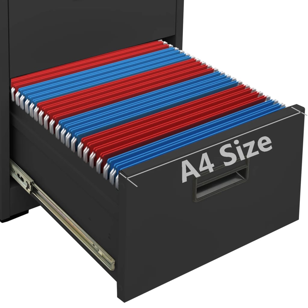 Schedario Antracite 46x62x102,5 cm in Acciaio cod mxl 66364