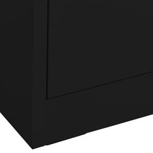 Armadio Classificatore Nero 90x46x103 cm in Acciaio 336292