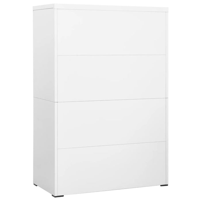 Armadio Classificatore Bianco 90x46x134 cm in Acciaio 336294