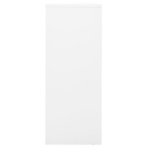 Armadio per Ufficio Bianco 90x40x102 cm in Acciaio