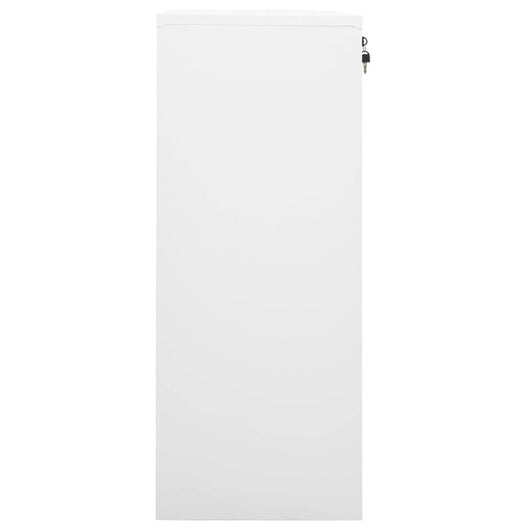 Armadio per Ufficio Bianco 90x40x102 cm in Acciaio 336409