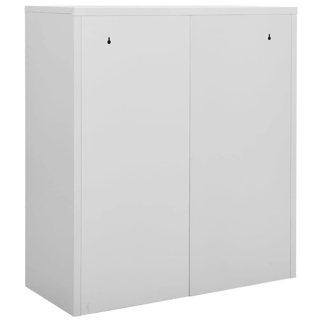 Armadio per Ufficio Grigio Chiaro 90x40x102 cm in Acciaio 336410