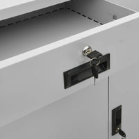 Armadio per Ufficio Grigio Chiaro 90x40x102 cm in Acciaio 336410