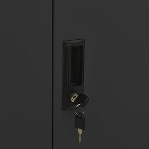 Armadio per Ufficio Antracite 90x40x102 cm in Acciaio cod mxl 41006