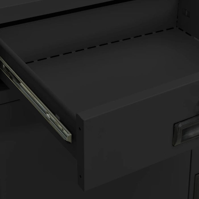 Armadio per Ufficio Antracite 90x40x102 cm in Acciaio cod mxl 41006