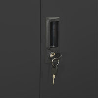 Armadio per Ufficio Antracite 90x40x180 cm in Acciaio 336416