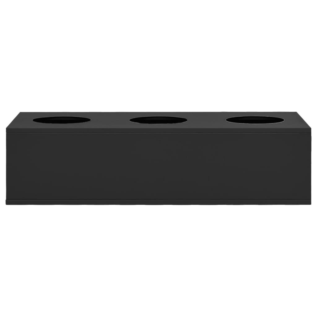 Fioriera da ufficio antracite 90 x 40 x 23 cm acciaio 02_0001367