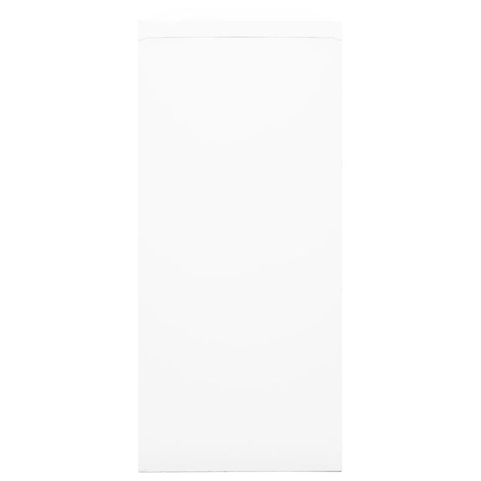 Armadio con Ante Scorrevoli Bianco 90x40x90 cm in Acciaio