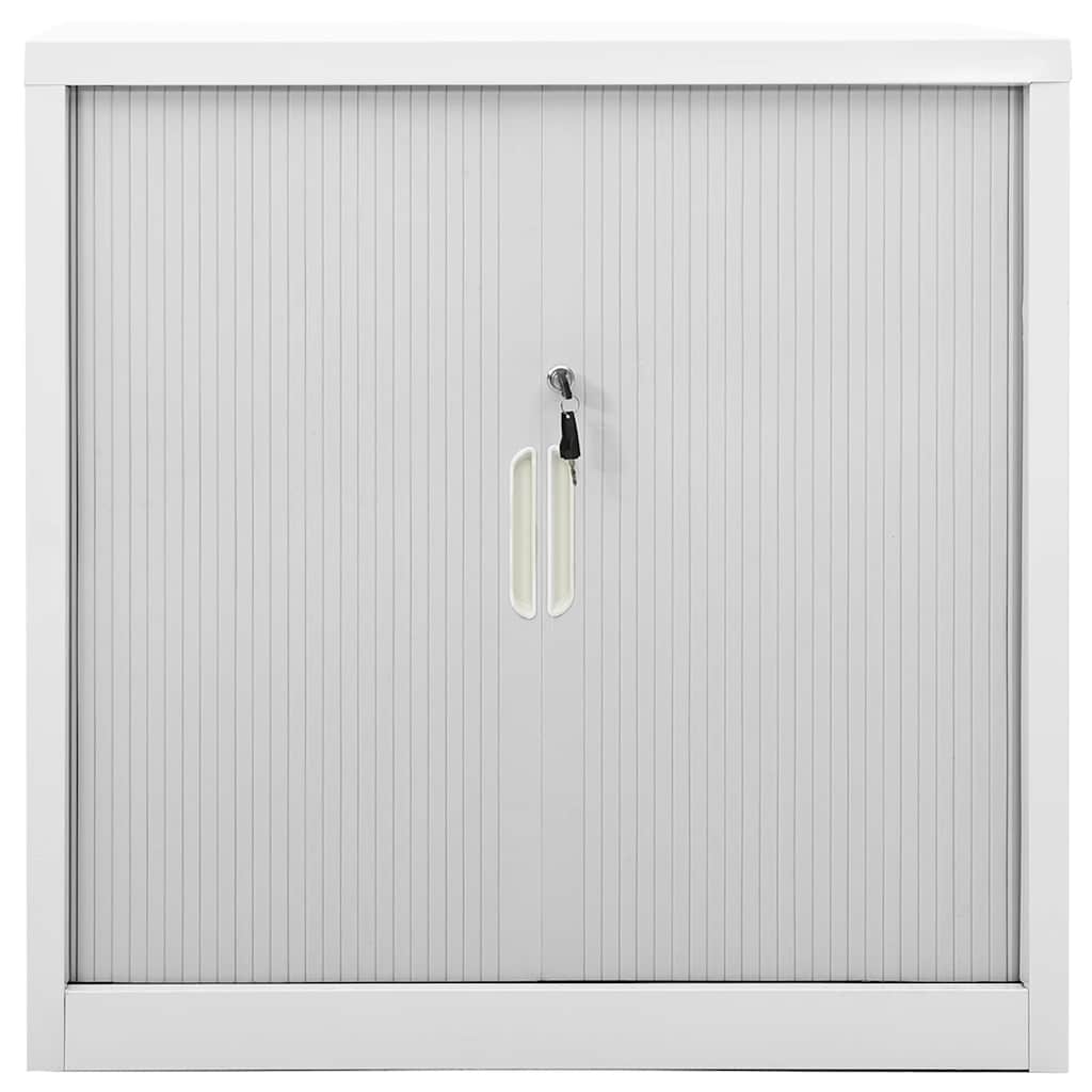 Armadio con Ante Scorrevoli Grigio 90x40x90 cm in Acciaio 336430