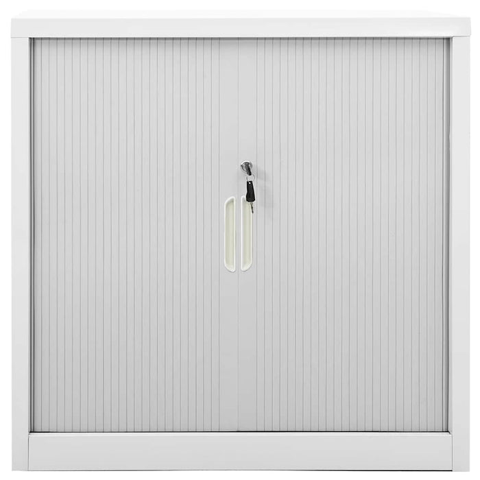 Armadio con Ante Scorrevoli Grigio 90x40x90 cm in Acciaio 336430