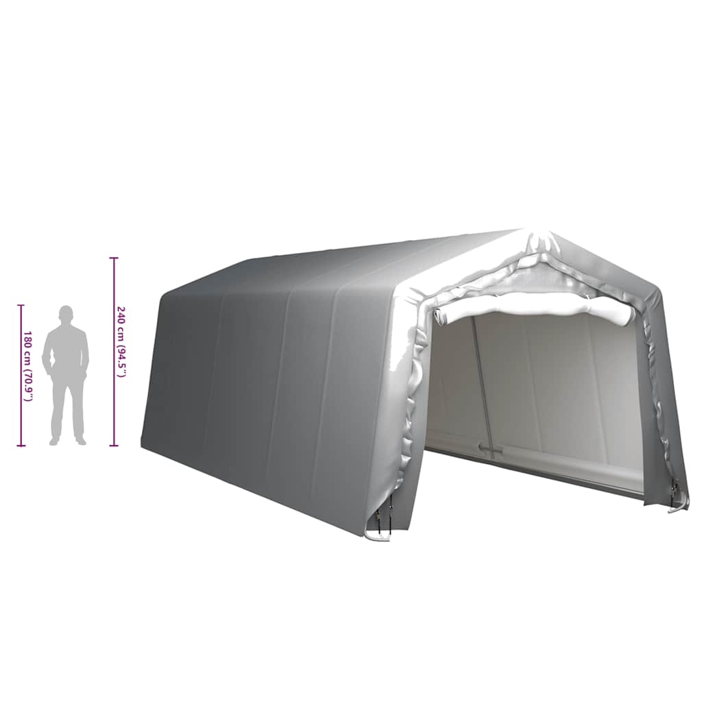 Tenda Capannone 300x750 cm Grigio Acciaio 3079589
