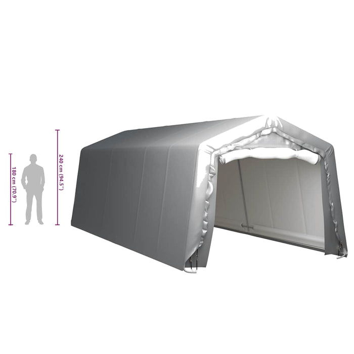 Tenda Capannone 300x750 cm Grigio Acciaio 3079589