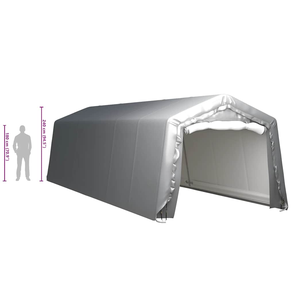 Tenda Capannone 300x900 cm Grigio Acciaio 3079590