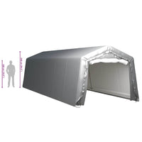 Tenda Capannone 300x900 cm Grigio Acciaio 3079590