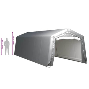 Tenda Capannone 300x900 cm Grigio Acciaio 3079590