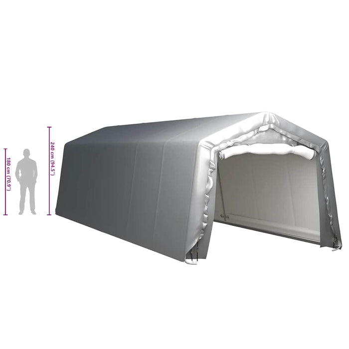 Tenda Capannone 300x900 cm Grigio Acciaio 3079590