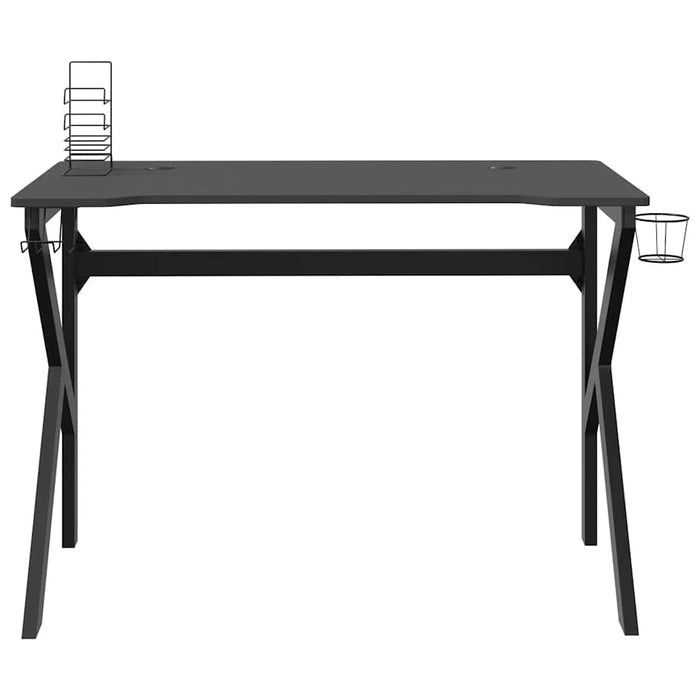 Scrivania da Gaming con Gambe a Forma di K Nera 110x60x75cm cod mxl 62020