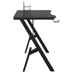 Scrivania da Gaming con Gambe a Y Nera 90x60x75 cm 325404