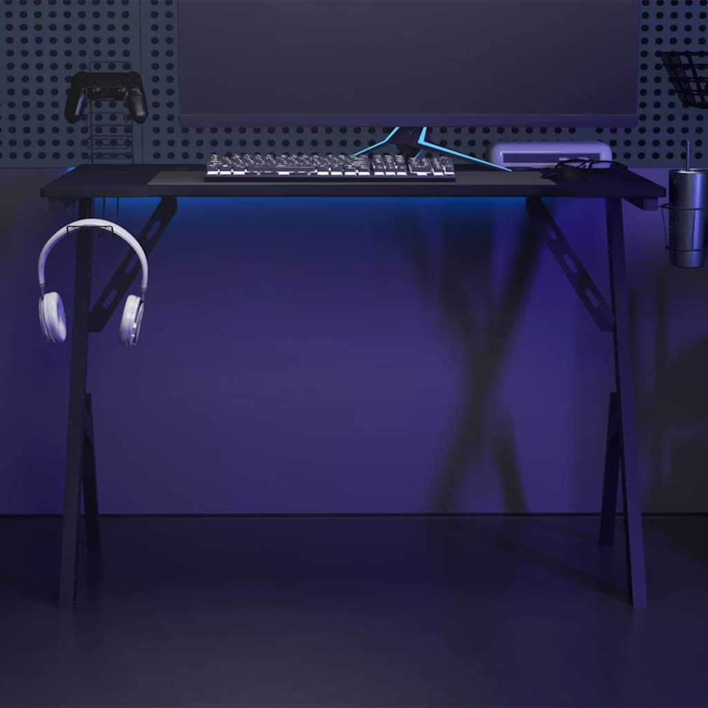 vidaXL Scrivania da Gaming con Gambe a Y Nera 110x60x75 cm