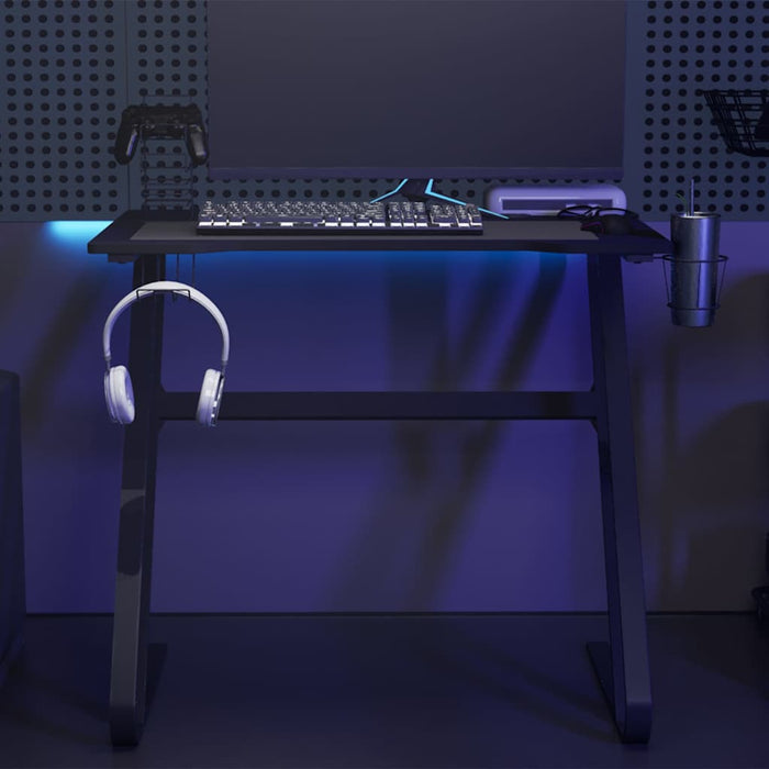 Scrivania da Gaming con Gambe a ZZ Nera 90x60x75 cm 325410