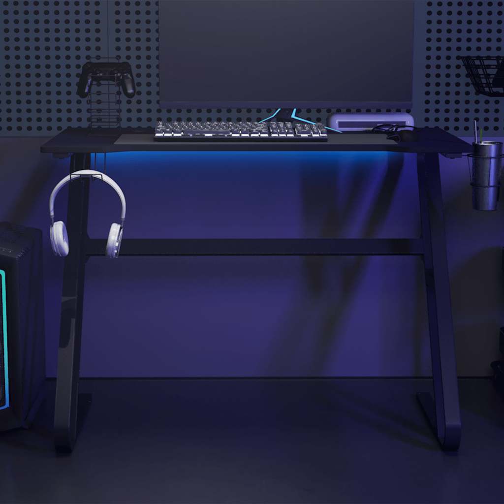 Scrivania da Gaming con Gambe a ZZ Nera 110x60x75 cm 325412