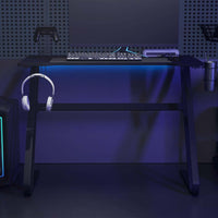 Scrivania da Gaming con Gambe a ZZ Nera 110x60x75 cm 325412